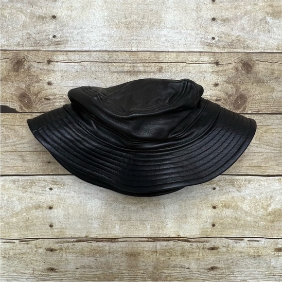 NWOT Brixton - Mathews Bucket Hat - Leather - Unisex - Black medium main image 5
